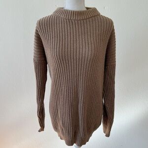 En El Mar Tan Cotton Knit Sweater